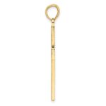 14k Beaded Polished Double Cross Pendant - Image 2