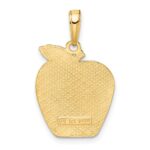 14k Solid NEW YORK Skyline on Small Apple Pendant - Image 3