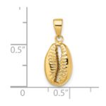 14k Polished 3-D Cowrie Shell Pendant - Image 3