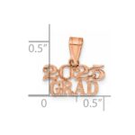 14K Rose Gold Polished 2025 GRAD Charm - Image 4