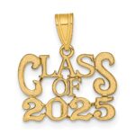 14k Polished CLASS OF 2025 Charm