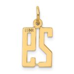 14k Small Elongated Number 29 Charm - Image 3