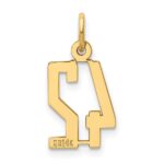 14k Small Elongated Number 42 Charm - Image 3
