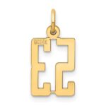 14k Small Elongated Number 53 Charm - Image 3