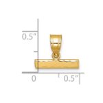 14k Large Diamond -cut Top Pendant - Image 3