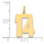 14k Medium Polished Number 14 Charm - Image 2