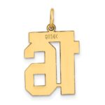 14k Medium Polished Number 16 Charm - Image 3