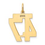 14k Medium Polished Number 47 Charm - Image 3