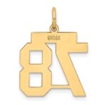 14k Medium Polished Number 78 Charm - Image 3