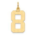 14k Large Brushed Diamond-cut  Number 8 Charm - Image 3