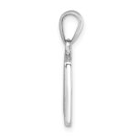 Sterling Silver Rhodium-plated Polished Enameled Dive Flag Pendant - Image 2