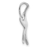 Sterling Silver Rhodium-plated Polished Sea Star Chain Slide - Image 2