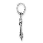 Sterling Silver Rhodium-plated Polished and Antiqued Medieval Coin Pendant - Image 2