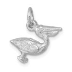 Sterling Silver Rhodium-plated Pelican Pendant - Image 3