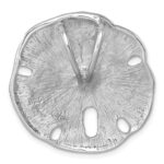 Sterling Silver Rhodium-plated Polished and Textured Sand Dollar Pendant - Image 3