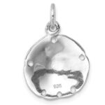 Sterling Silver Rhodium-plated Polished Sand Dollar Pendant - Image 3