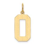 14k Large Polished Number 0 Charm - Image 3