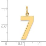 14k  Large Polished Number 7 Charm - Image 4