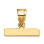 14k Casted Large Polished Top Pendant