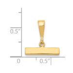 14k Casted Large Polished Top Pendant - Image 4