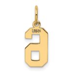 14k Small Polished Number 6 Charm - Image 3