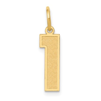 14k Medium Satin Number 1 Charm