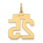 14k Small Satin Number 25 Charm - Image 3