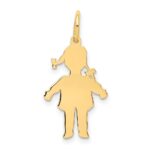 14k Plain Polished Small Girl Charm