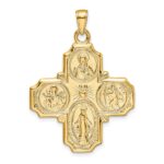 14k Polished Four-Way Medal Pendant