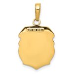 14k Polished Solid Small Saint Michael Medal Badge Pendant - Image 4