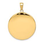 14k Polished and Satin Solid Saint Christopher Medal Round Pendant - Image 4