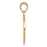 14k Polished and Satin Solid Saint Joseph Medal Round Pendant - Image 2