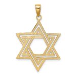 14k Solid Polished Cut-out Star of David Charm - Image 3