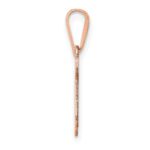 14k Rose Gold Polished Chai Pendant - Image 2