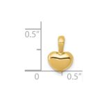 14K Polished Domed Concave Back Heart Charm - Image 4