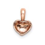14K Rose Gold Polished Domed Concave Back Heart Charm - Image 3