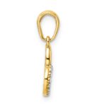 14k and White Rhodium Diamond-cut Heart Pendant - Image 2