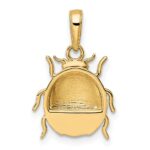 14k with White and Rose Rhodium Diamond-cut Ladybug Pendant - Image 4