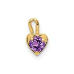 14ky February Synthetic Birthstone Heart Charm