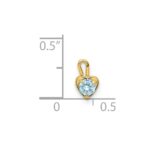 14ky March Synthetic Birthstone Heart Charm - Image 4