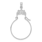 14k White Gold Filigree Charm Holder Pendant - Image 3