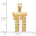 14k Medium Diamond-cut Number 11 Charm - Image 2