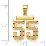 14k Medium Diamond-cut Number 55 Charm - Image 2