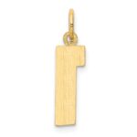 14k Medium Polished Number 1 Charm - Image 3