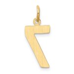14k Medium Polished Number 7 Charm - Image 3