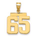14k Medium Polished Number 65 Charm