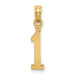14k Polished Number 1 Pendant