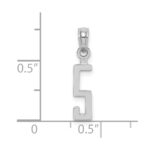 14kw Polished Number 5 Pendant - Image 3