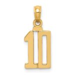 14k Polished Number 10 Pendant