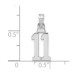 14kw Polished Number 11 Pendant - Image 3